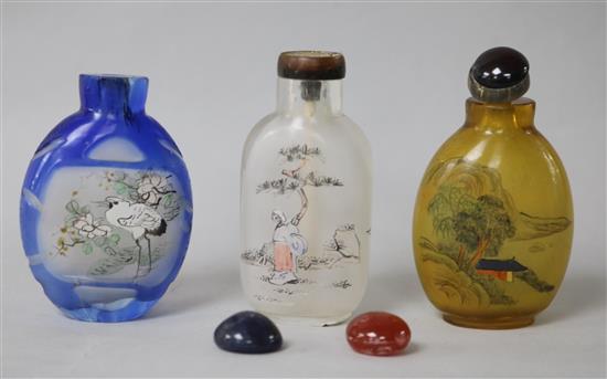 Three assorted Chinese snuff bottles